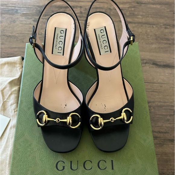Gucci Horsebit Sandal in Nero - Picture 2 of 8